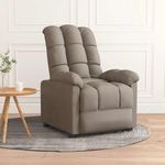 VIDAXL Fauteuil inclinable Taupe Tissu