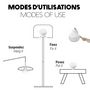 Voir la diapositive 4 : Lumisky Suspension nomade MASAI Bois Jonc de mer D60 cm