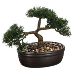 ATMOSPHERA Plante Artificielle en Pot  Bonsaï  23cm Vert