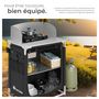 Voir la diapositive 4 : tectake Cuisine de camping premium avec 2 compartiments pliable noir
