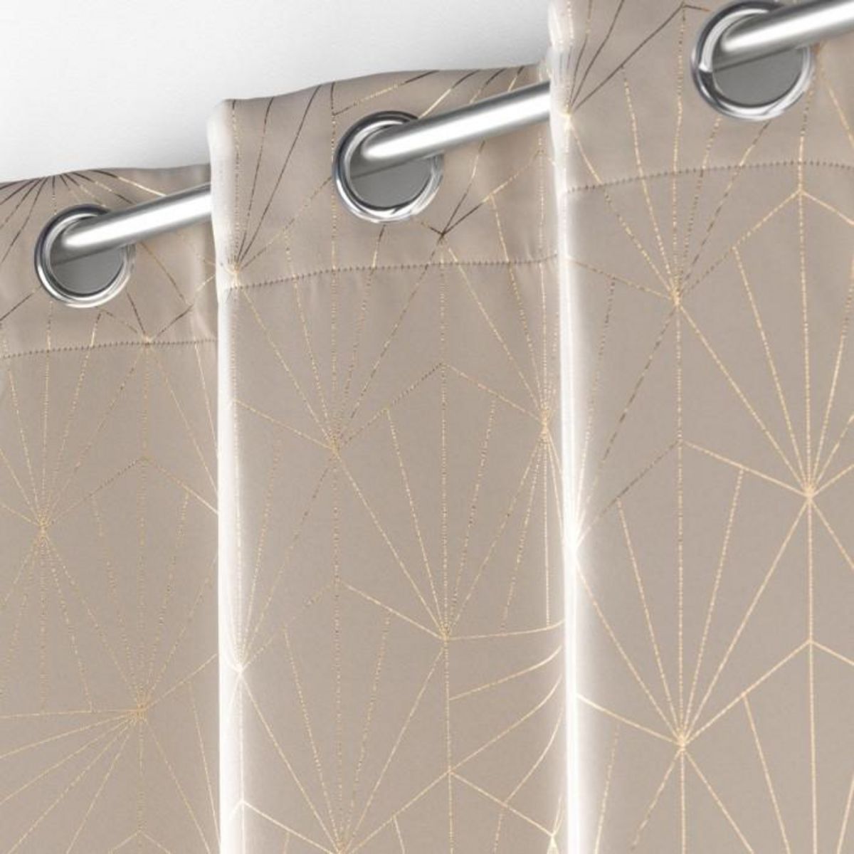 Paris Prix Rideau Occultant à Œillets  Eclat  140x260cm Taupe