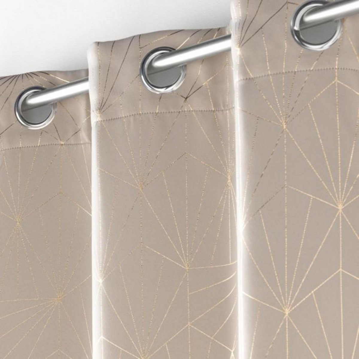 Paris Prix Rideau Occultant à Œillets  Eclat  140x260cm Taupe