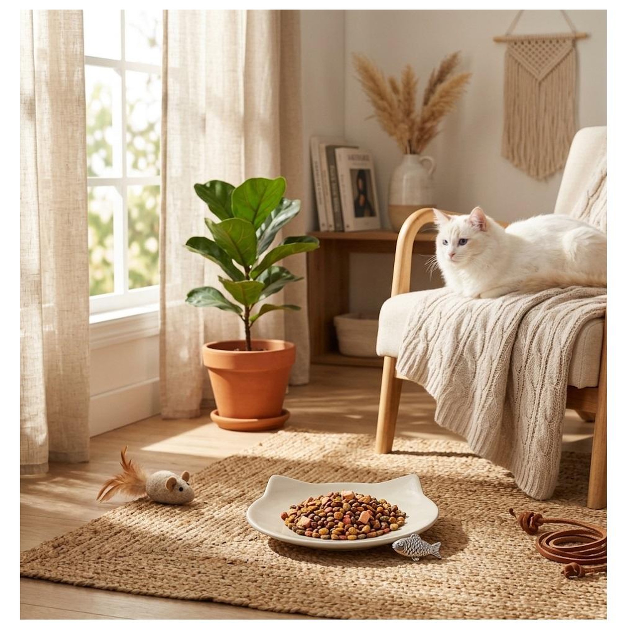 Voir la diapositive 2 : Eden Gamelle plat en céramique pour chat anti-stress filou