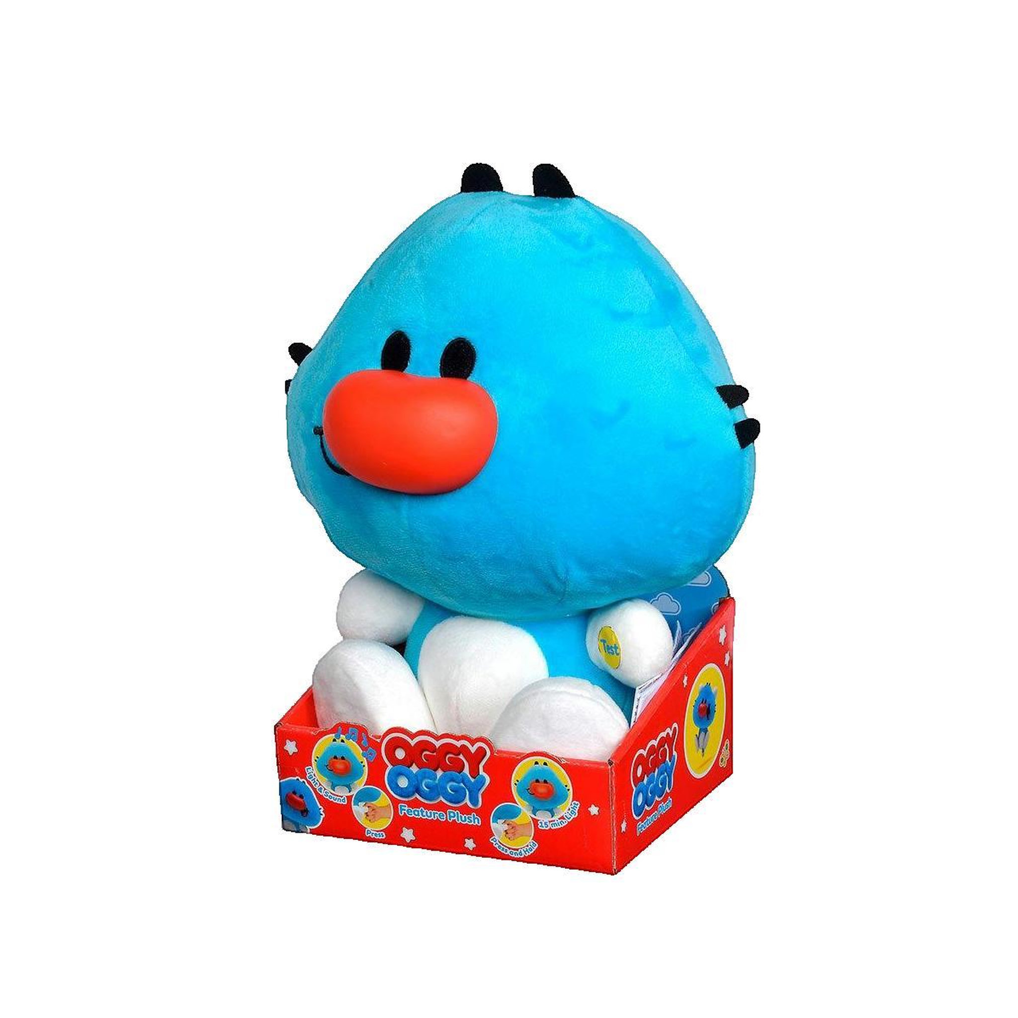 Voir la diapositive 2 : SILVERTORN Peluche interactive Silvertorn Oggy Oggy bleue 30 cm