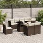 Voir la diapositive 1 : VIDAXL Salon de jardin avec coussins 9 pcs marron resine tressee