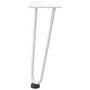 Voir la diapositive 5 : VIDAXL Pieds de table en forme d'epingle a cheveux 4 pcs blanc 30 cm
