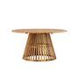 Voir la diapositive 2 : Paris Prix Table de Jardin Ronde en Bois  Tucuman  150cm Naturel