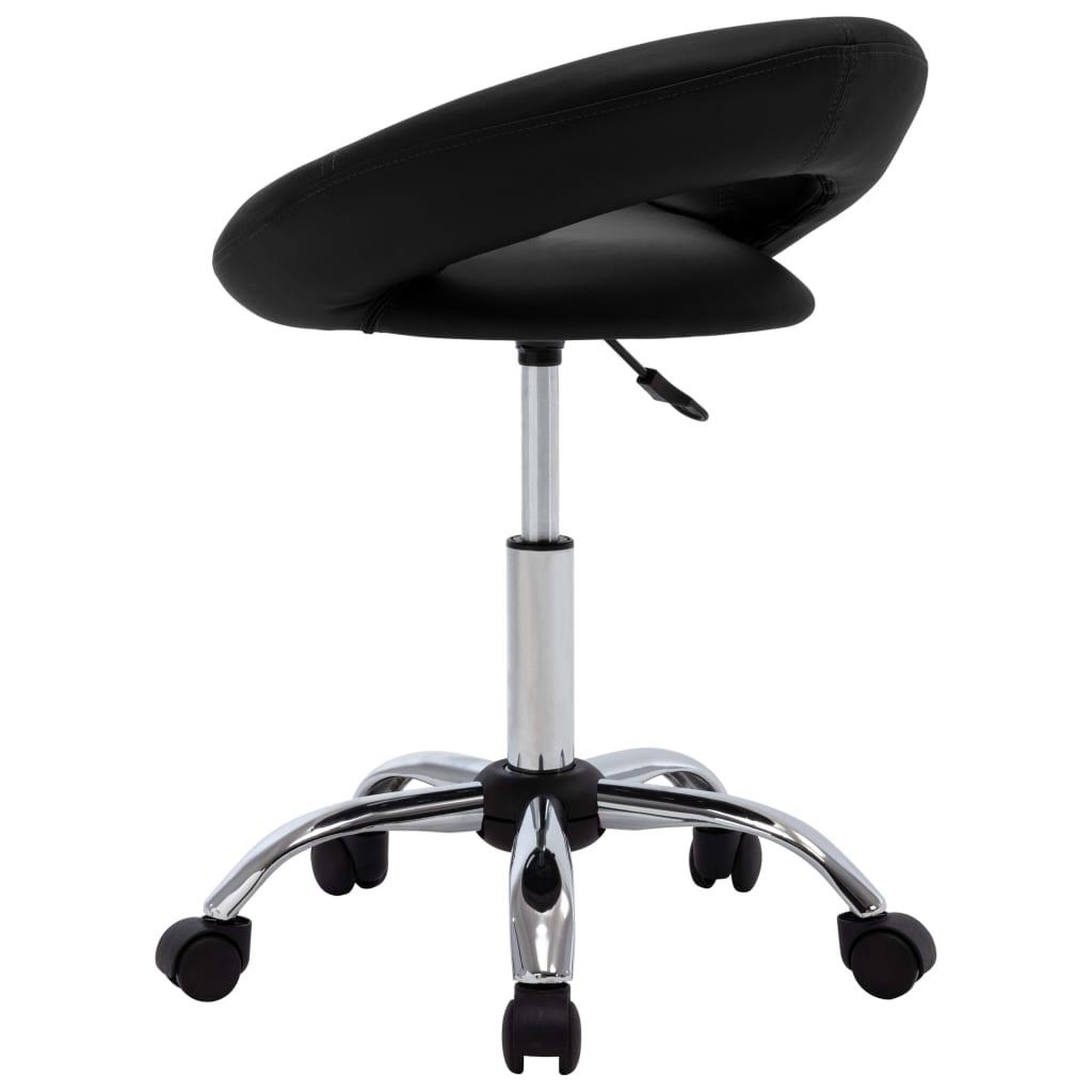 Voir la diapositive 5 : VIDAXL Chaise de travail roulante Noir Similicuir
