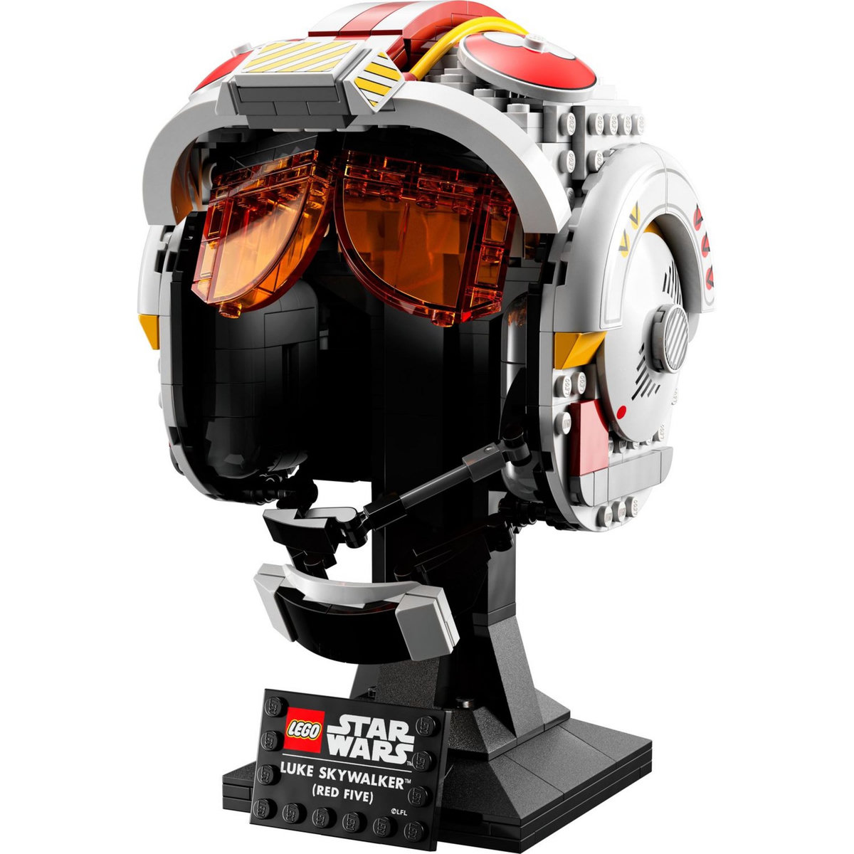 LEGO Star Wars 75327 Le Casque Red Five de Luke Skywalker, Modèle Réduit de Collection, Maquette à Construire, Décoration et Cadeau Pour Adultes