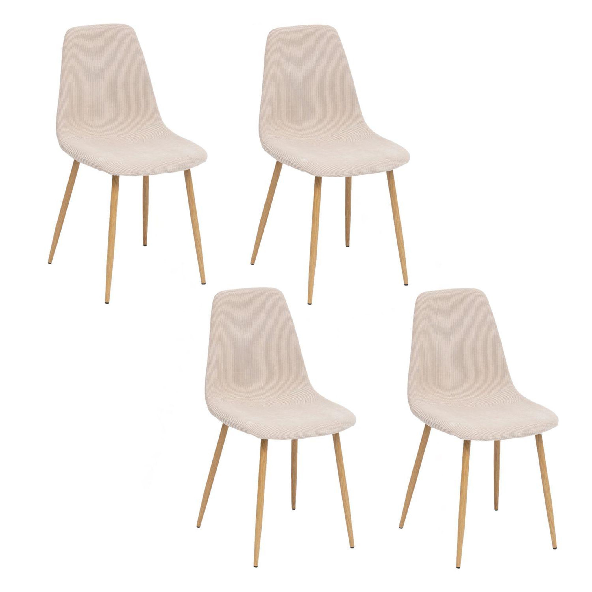 Voir la diapositive 1 : ATMOSPHERA Lot de 4 chaises Loka en tissu