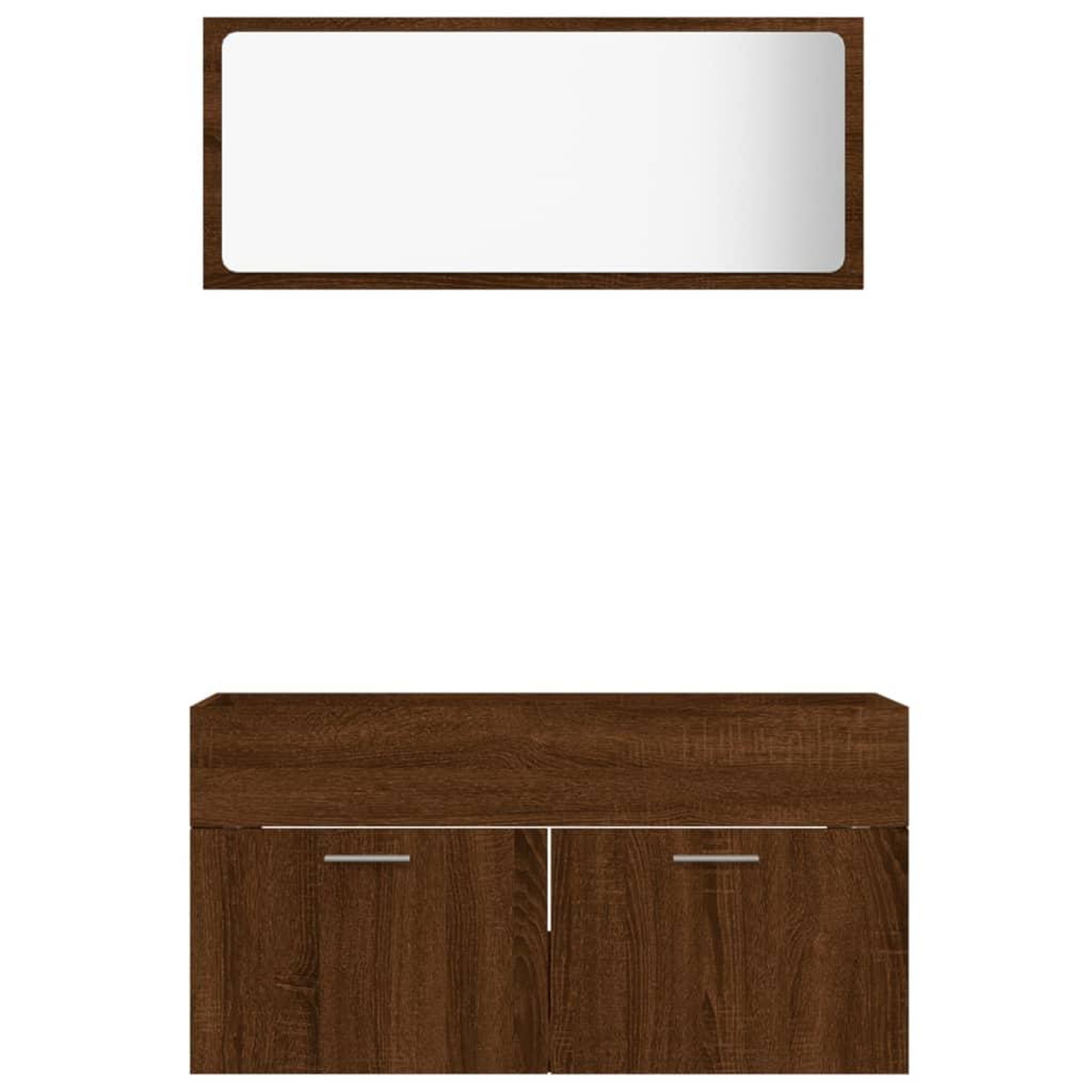 Voir la diapositive 5 : VIDAXL Ensemble de meubles de salle de bain 2 pcs Chene marron