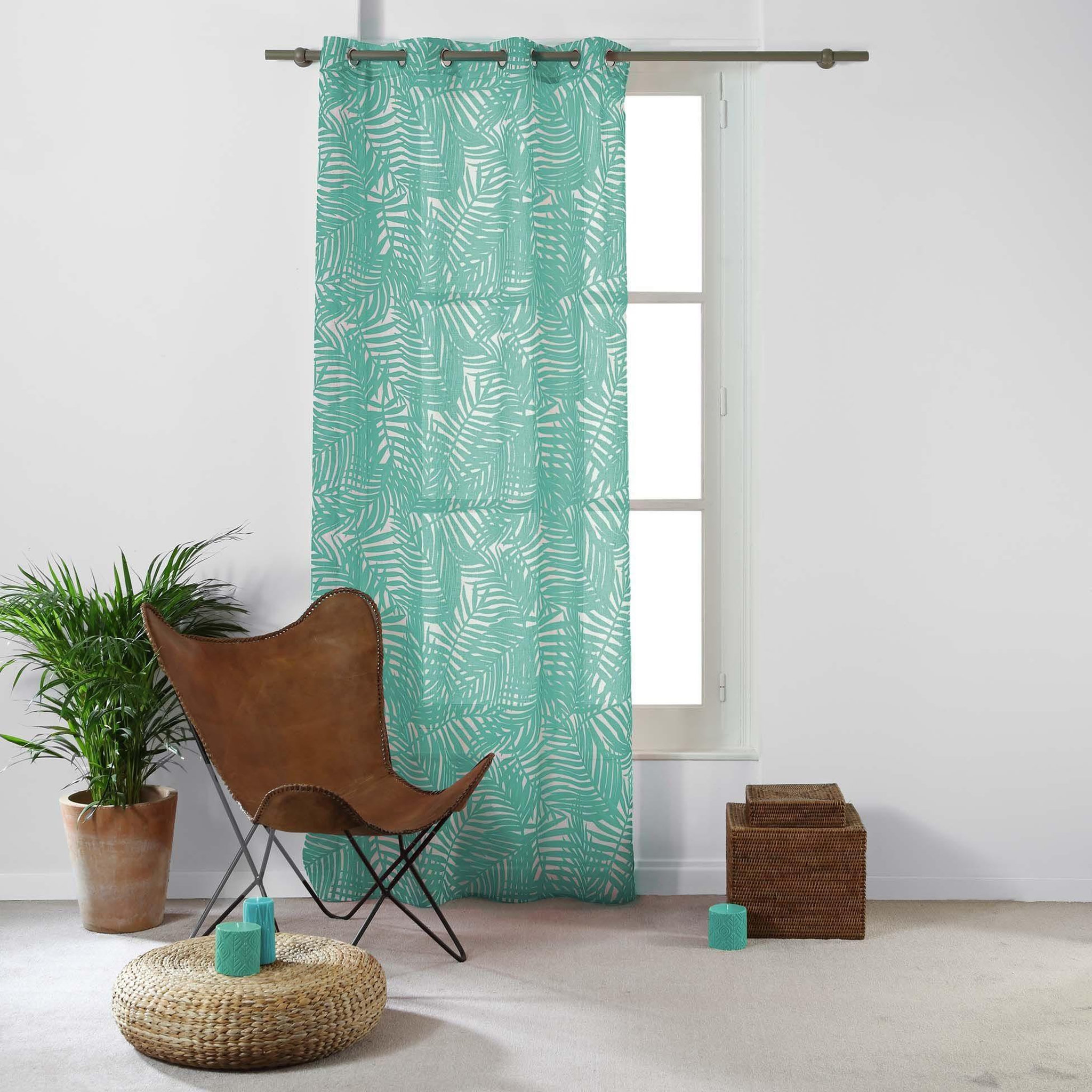 Voir la diapositive 6 : Eden Voilage a oeillets eucalys design et moderne