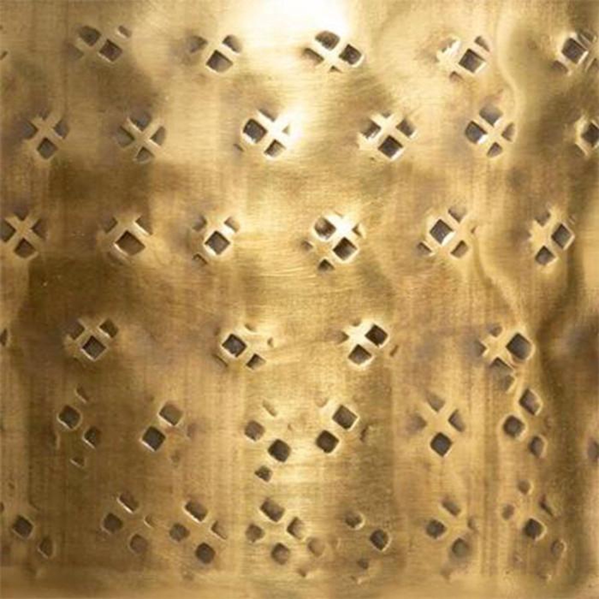 Voir la diapositive 4 : ATMOSPHERA Lot de 2 boîtes déco en métal  oasis  13cm or