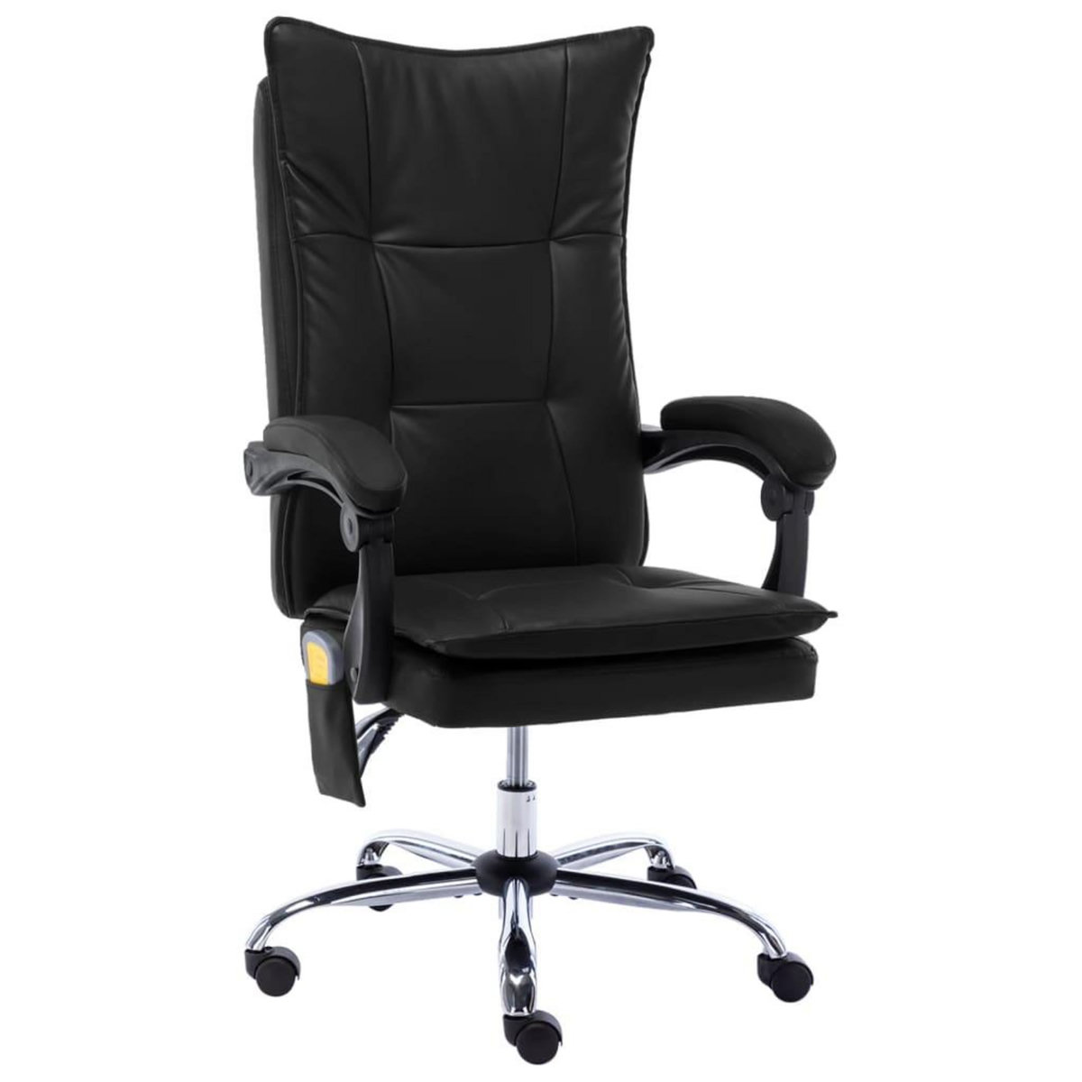 VIDAXL Chaise de bureau de massage Noir Similicuir