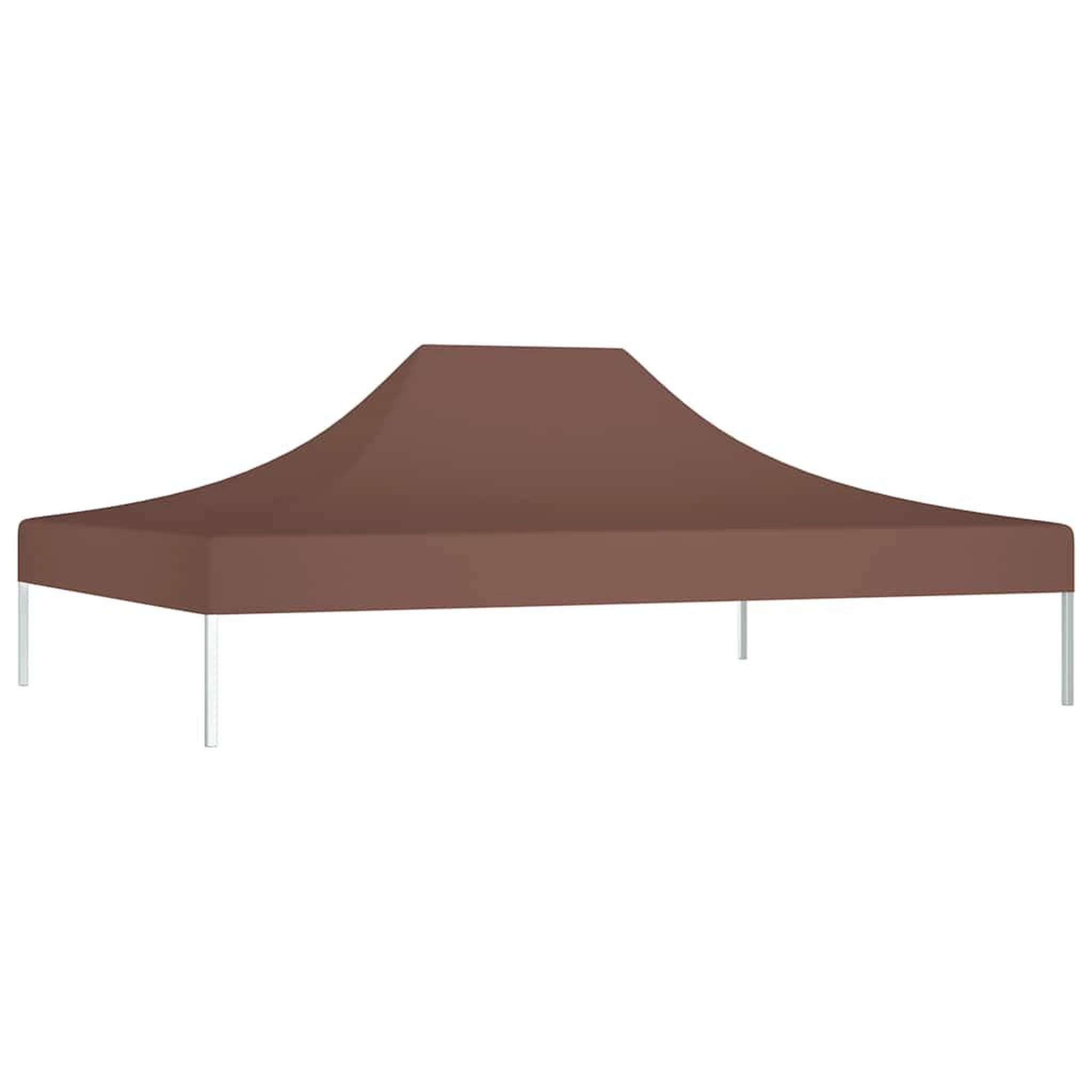 Voir la diapositive 3 : VIDAXL Toit de tente de reception 4x3 m Marron 270 g/m^2