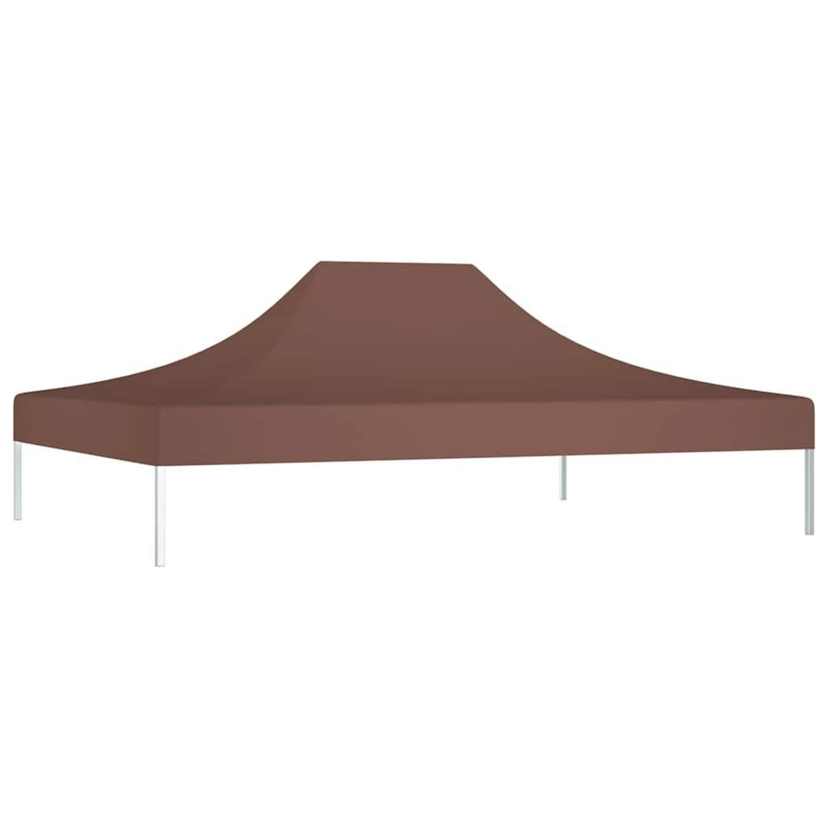 VIDAXL Toit de tente de reception 4x3 m Marron 270 g/m^2
