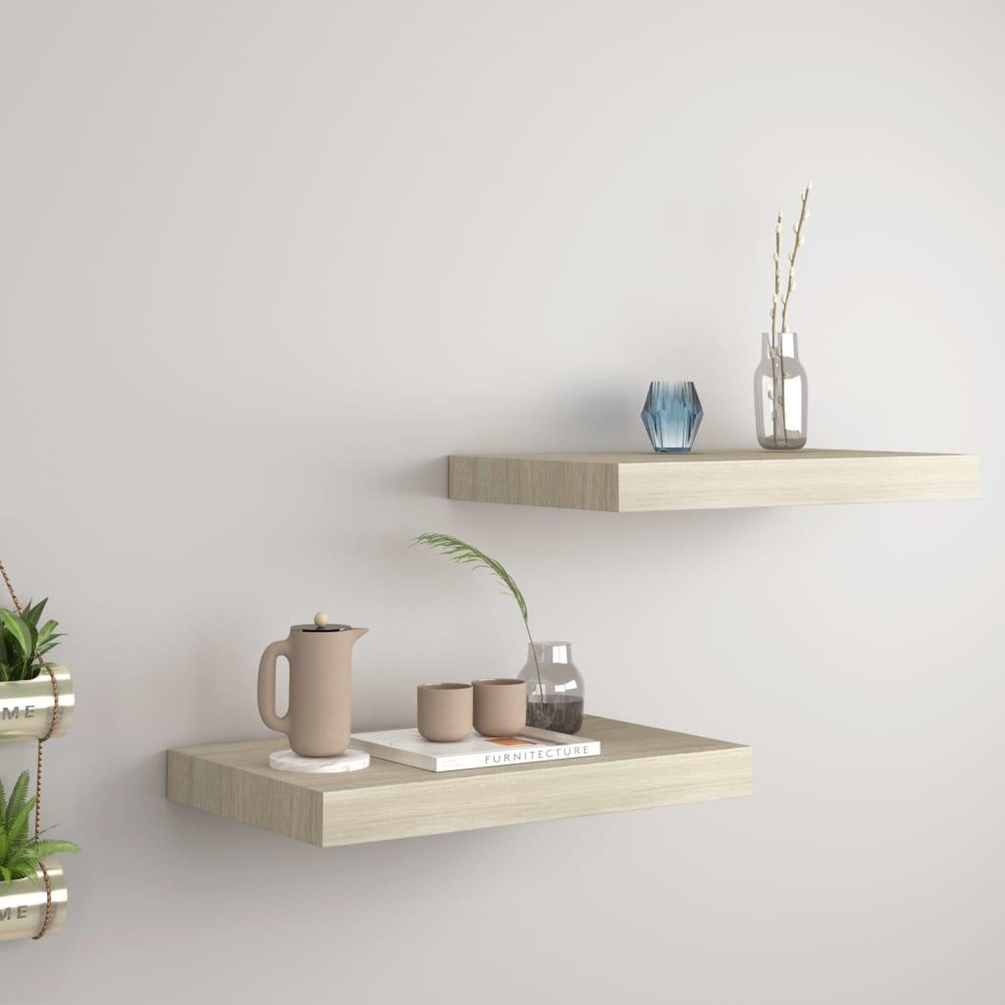 VIDAXL Etageres murales flottantes 2 pcs chene 40x23x3,8 cm MDF