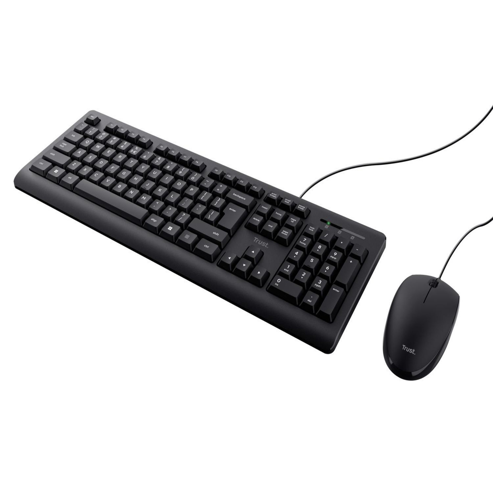 Voir la diapositive 3 : Trust Trust primo clavier souris incluse usb qwerty anglais américain noir