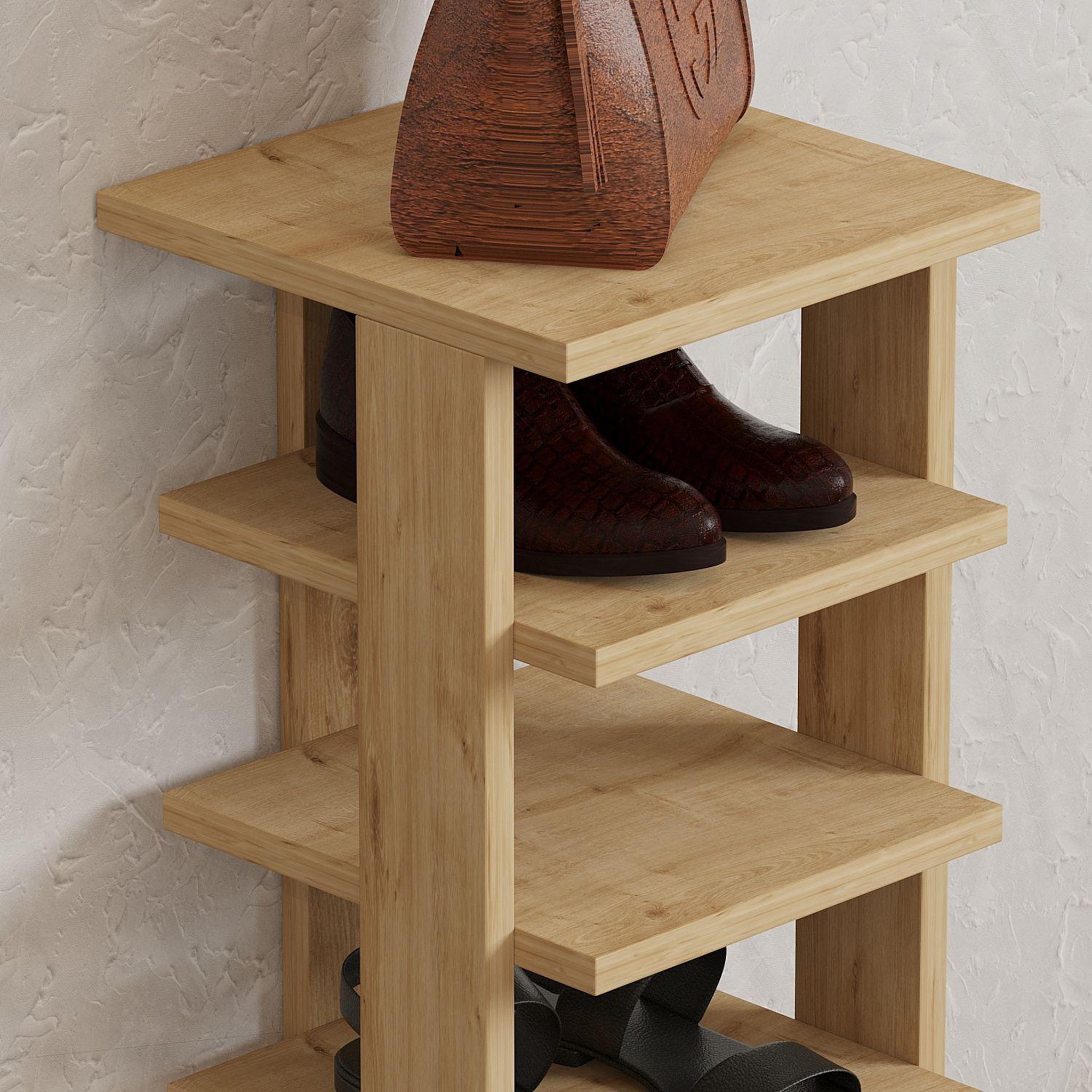 Voir la diapositive 4 : Habitat et Jardin Meuble à chaussures en bois  ayka  - 30 x 30 x 110 cm - beige