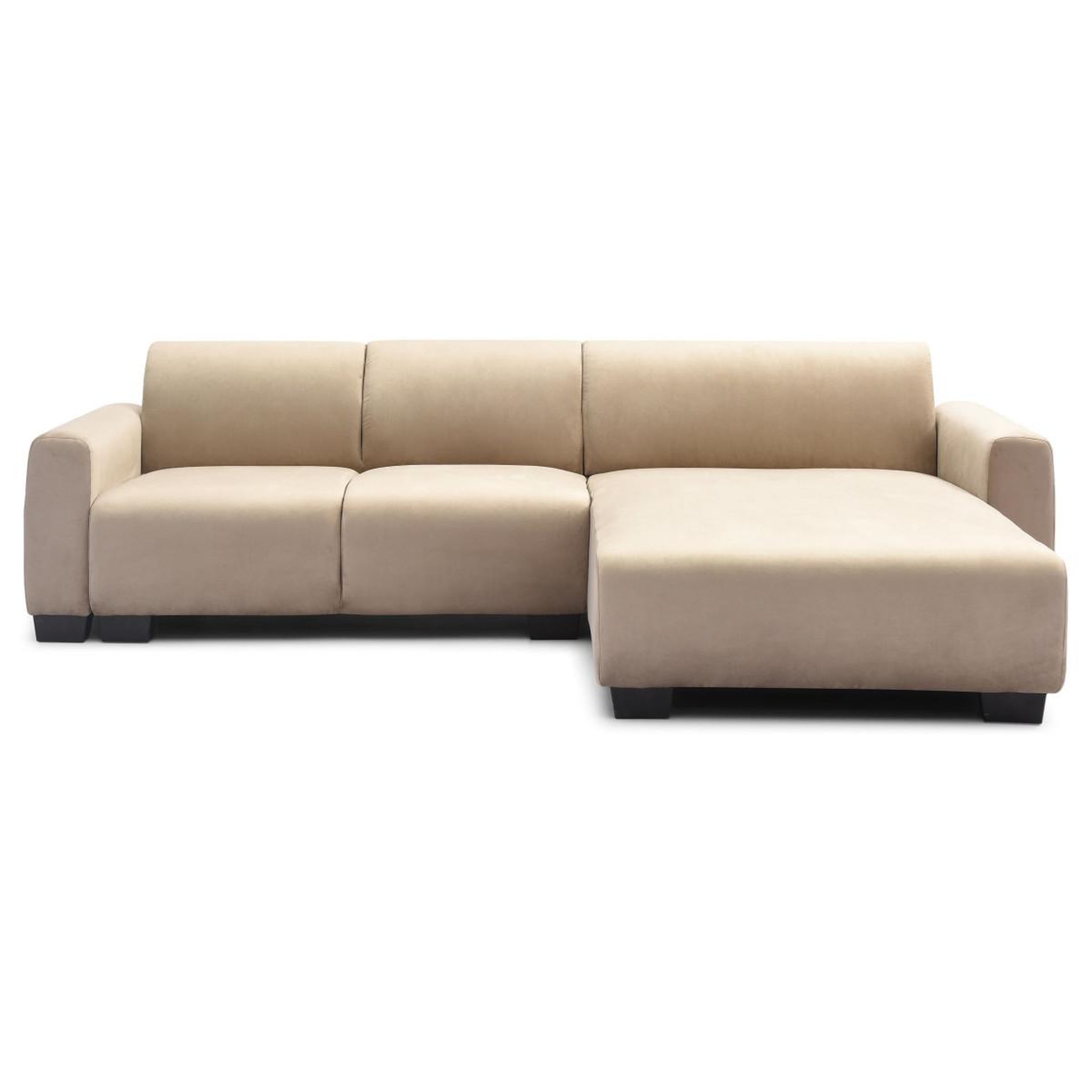 Paris Prix Canapé d'angle réversible en velours  leo  292cm taupe