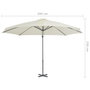 Voir la diapositive 6 : VIDAXL Parasol de jardin avec base portable sable