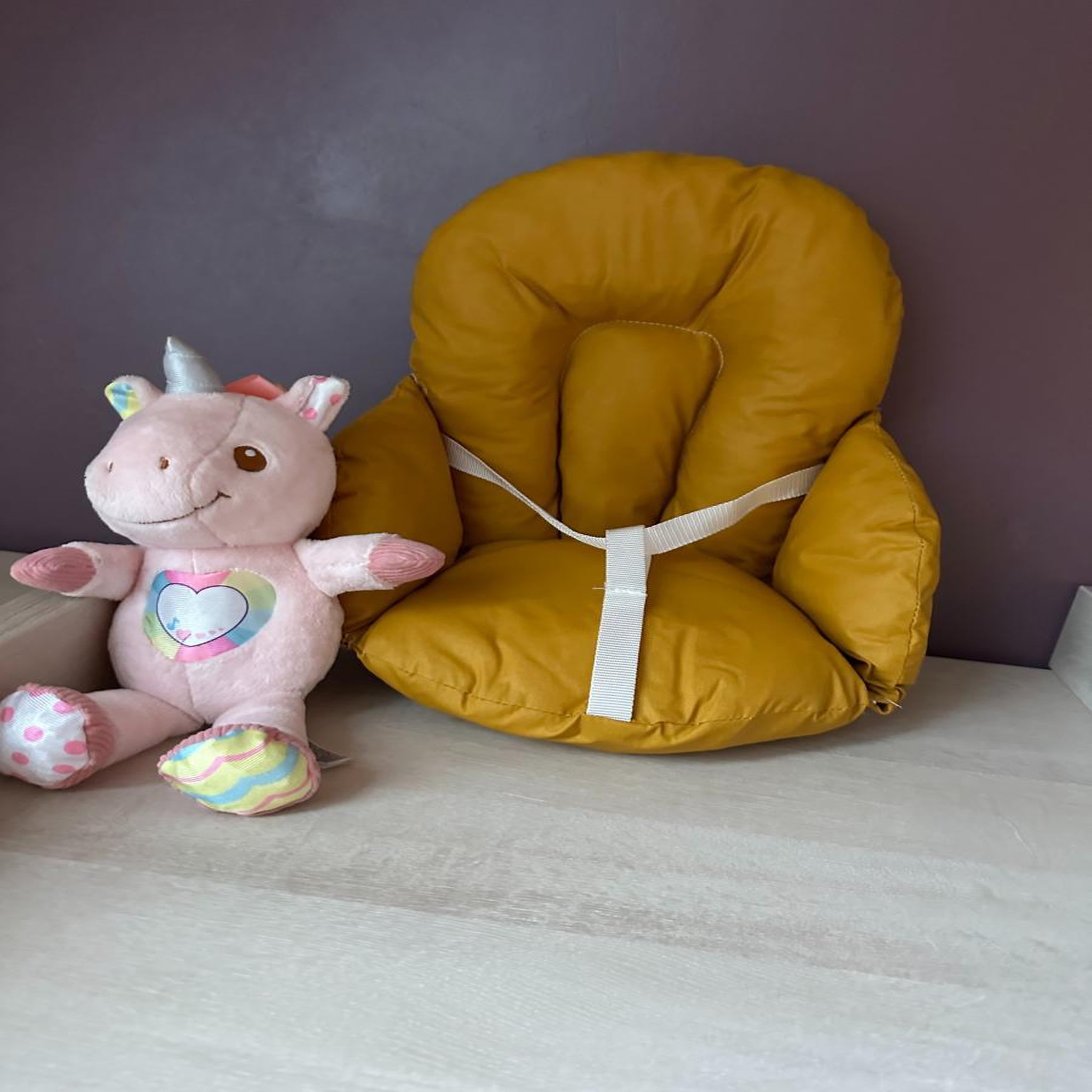 Voir la diapositive 2 : CH'TI BOUT Coussin de chaise + sangles de matien - coton a enduction acrylique