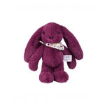 DOUDOU ET COMPAGNIE Peluche lapin fleurette - prune 35 cm