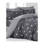 Voir la diapositive 4 : GENERIQUE Parure de lit - 1 housse de couette 220 x 240 cm + 2 taies d'oreiller 60 x 60 cm - 65% coton, 35% polyester - Gris
