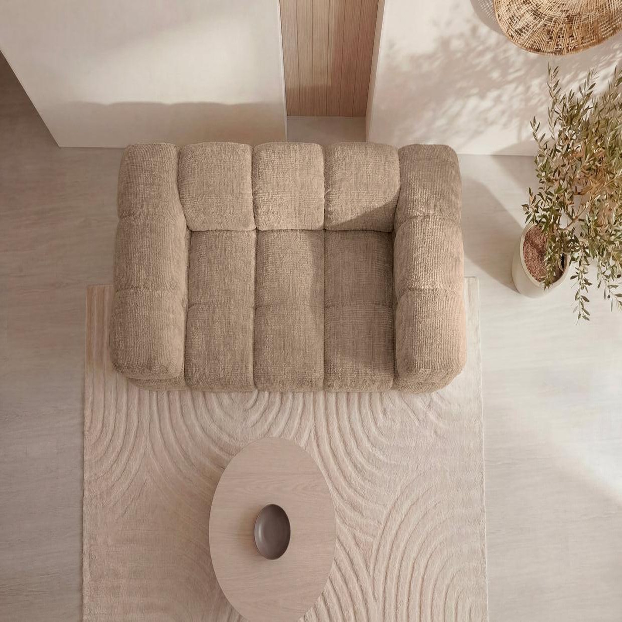 Voir la diapositive 6 : CASANOVA PARIS Gustave - canapé droit tissu chenille 2 places