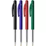 BIC Lot de 4 stylos bille rétractable pointe moyenne bleu/noir/rouge/vert M10 ORIGINAL