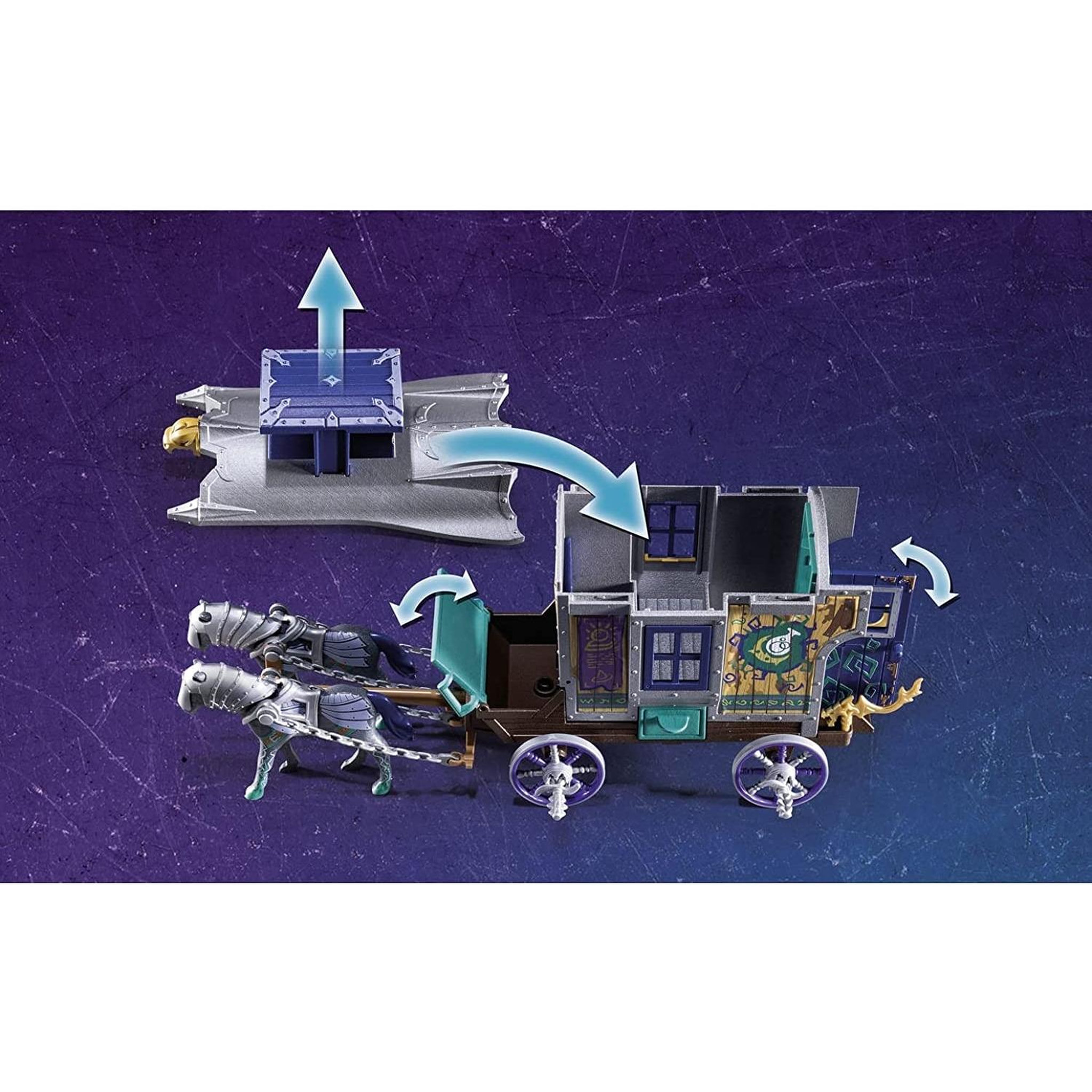 Voir la diapositive 5 : PLAYMOBIL Novelmore Violet Vale - Marchand et chariot
