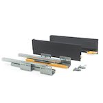 Emuca 3101035 Tiroir extérieur Concept 30 kg hauteur 138 mm, 450, Gris anthracite, Acier.