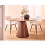 Voir la diapositive 2 : LISA DESIGN Toledo - table à manger ronde - effet bois foncé - 120 cm - 4 à 6 personnes