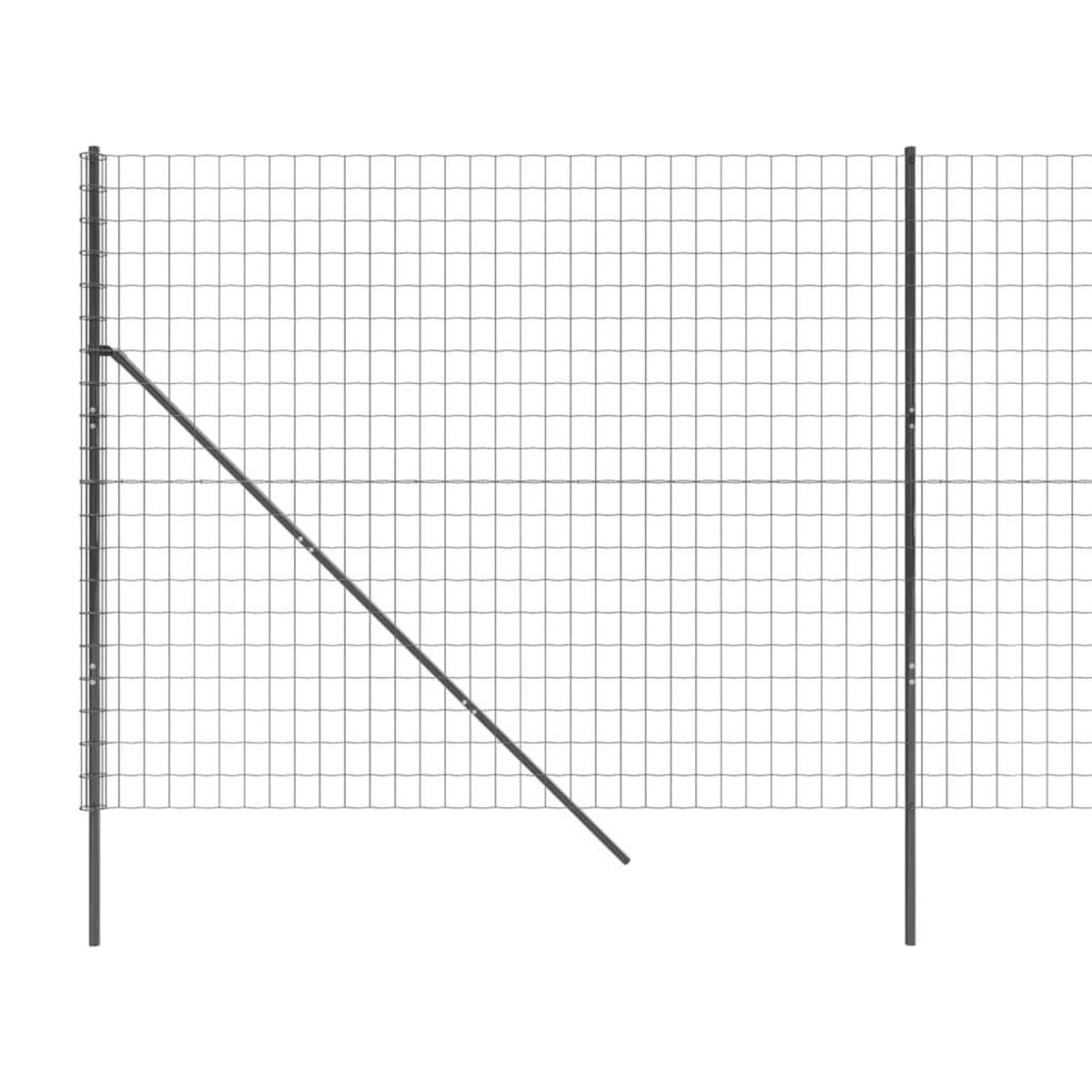 VIDAXL Cloture en treillis metallique anthracite 1,6x10 m