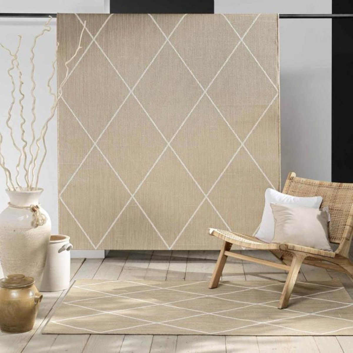 Paris Prix Tapis Déco  Damira  160x230cm Naturel