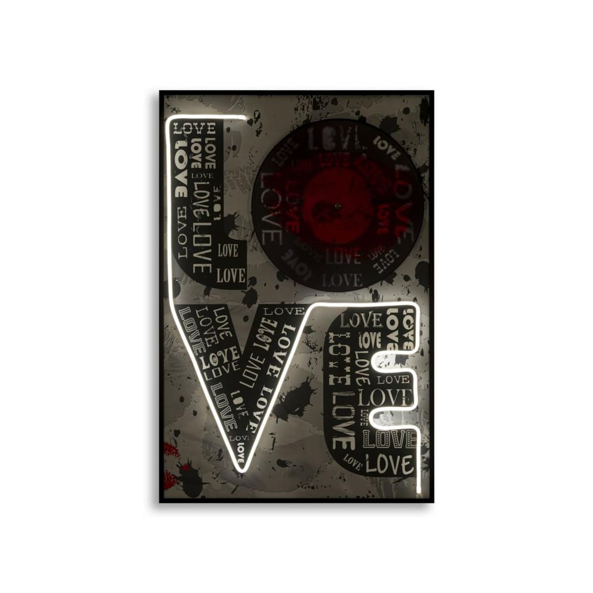 Paris Prix Tableau Imprimé à LED  Love  60x90cm Multicolore