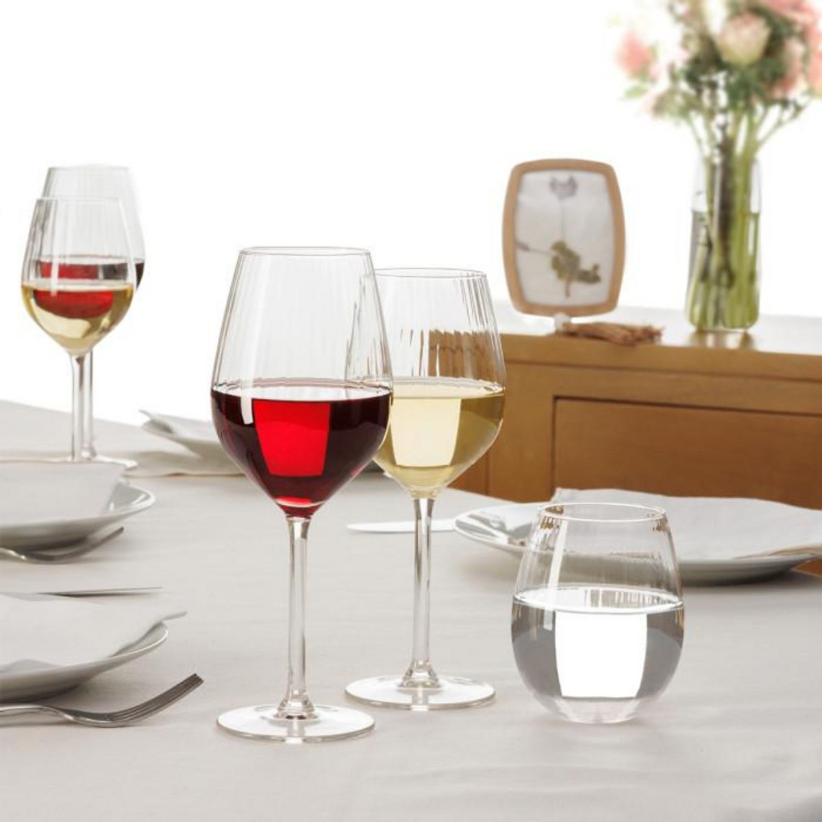 SECRET DE GOURMET Service de Verre 12 Pièces  Volta  23cm Transparent