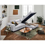 Voir la diapositive 3 : LISA DESIGN Olinda - canapé d'angle droit - 5 places - convertible avec coffre et têtières réglables - en tissu