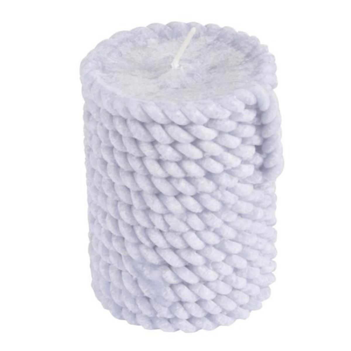 Paris Prix Bougie Pilier Effet Cordage  Blue Wave  8cm Bleu Clair