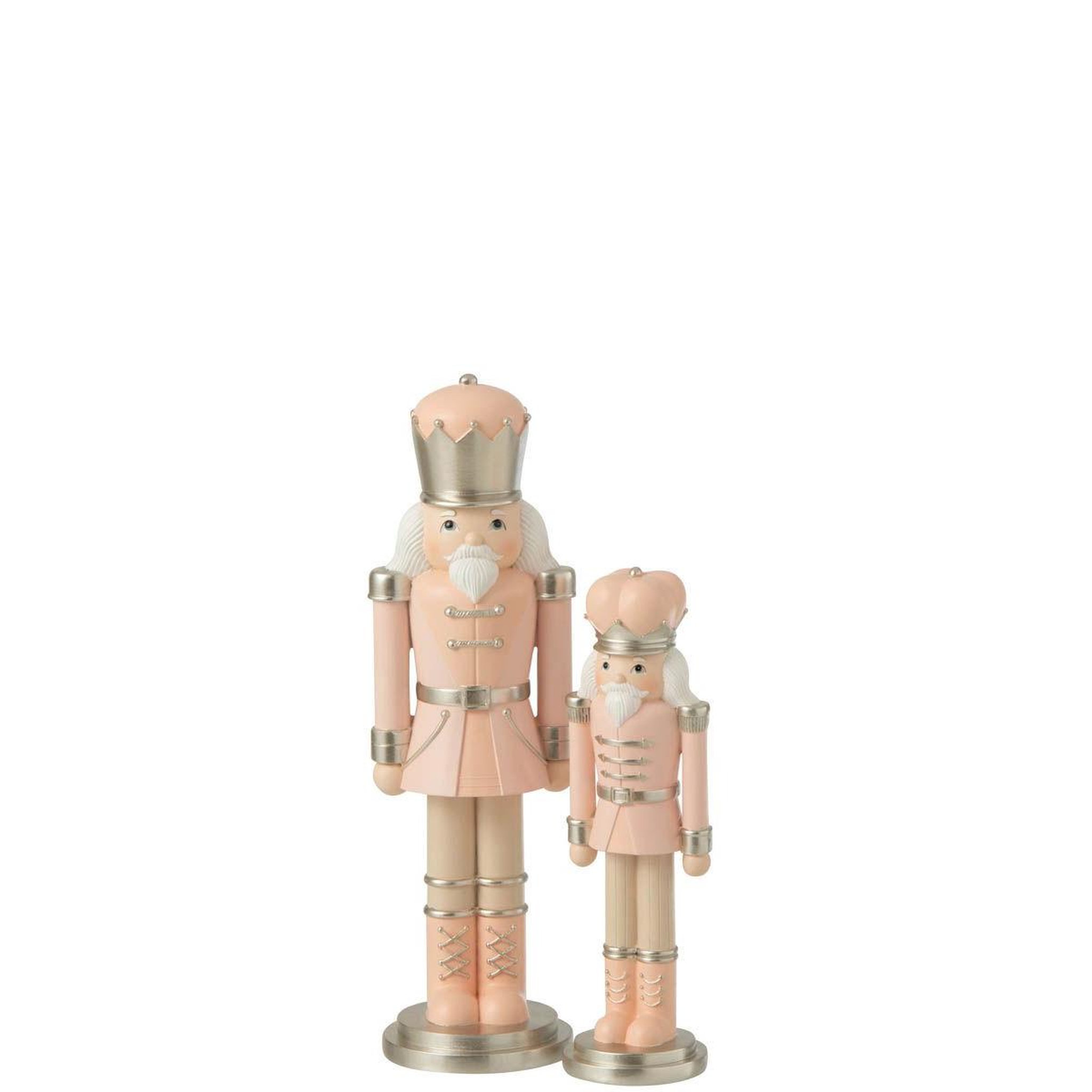 Voir la diapositive 2 : J-LINE Statuette déco  casse noisette  28cm rose