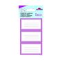 Voir la diapositive 2 : GLOBAL GIFT 12 étiquettes adhésives scolaires - Rectangle rose - Paillettes
