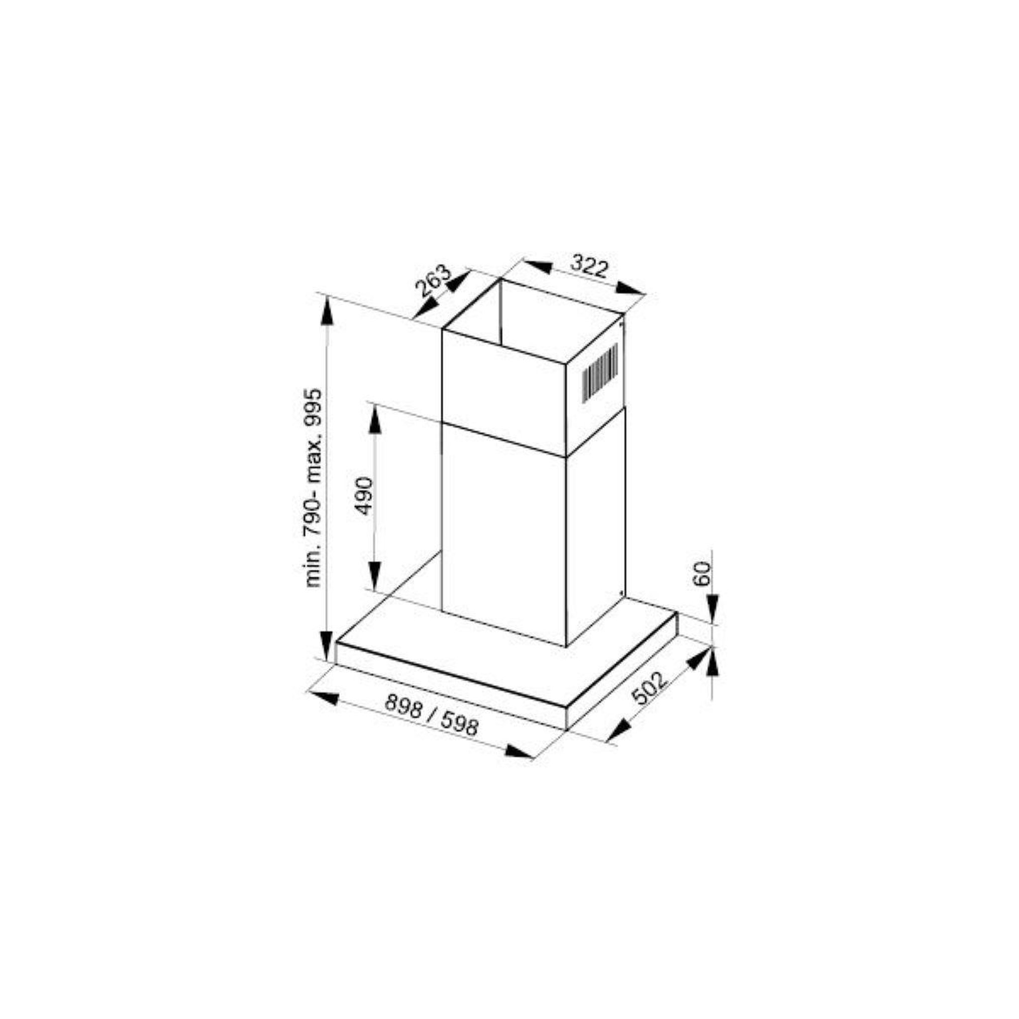 Voir la diapositive 4 : De Dietrich Hotte décorative murale dhb4684b motioncontrol