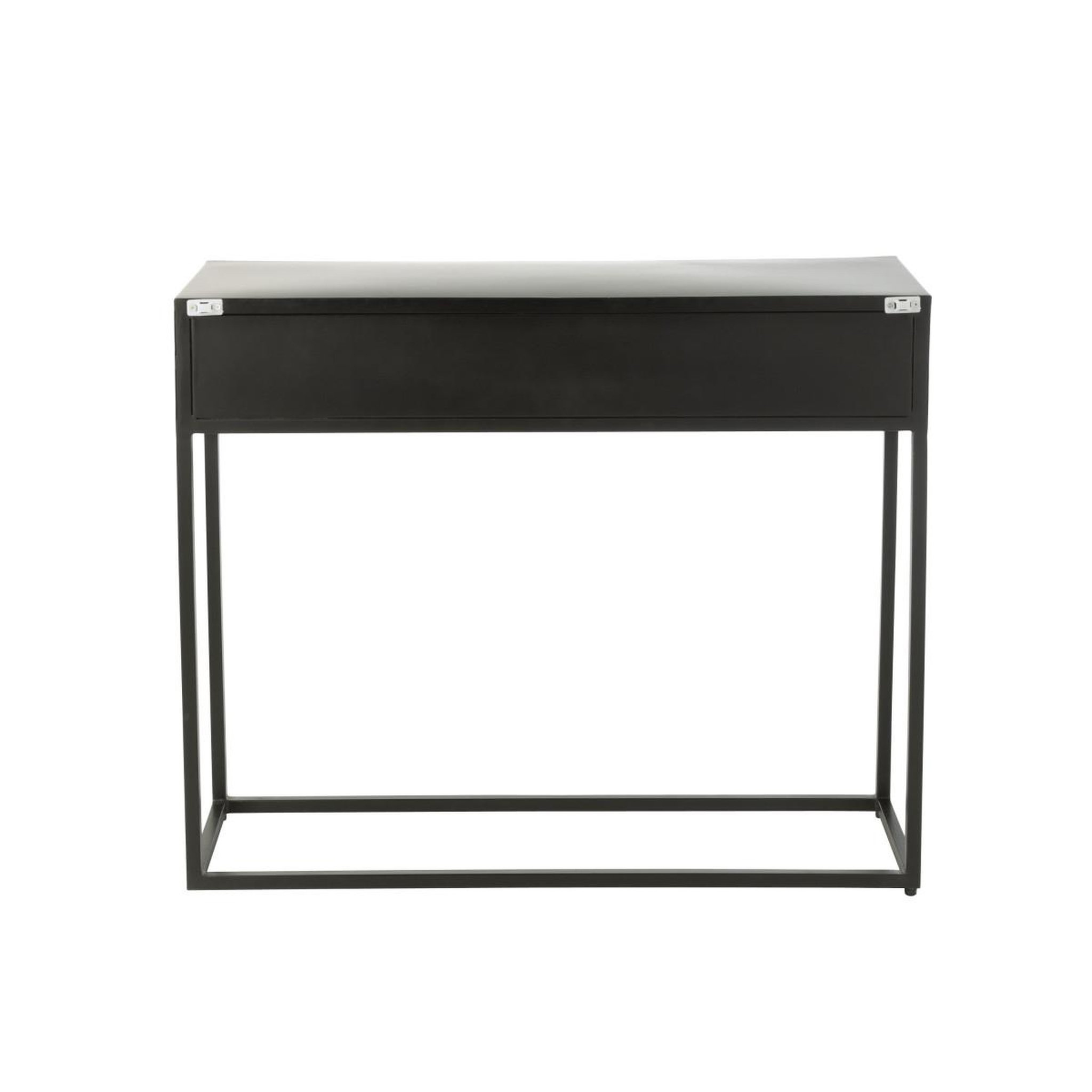 Voir la diapositive 5 : J-LINE Console 2 tiroirs en bois  shanil  100cm noir
