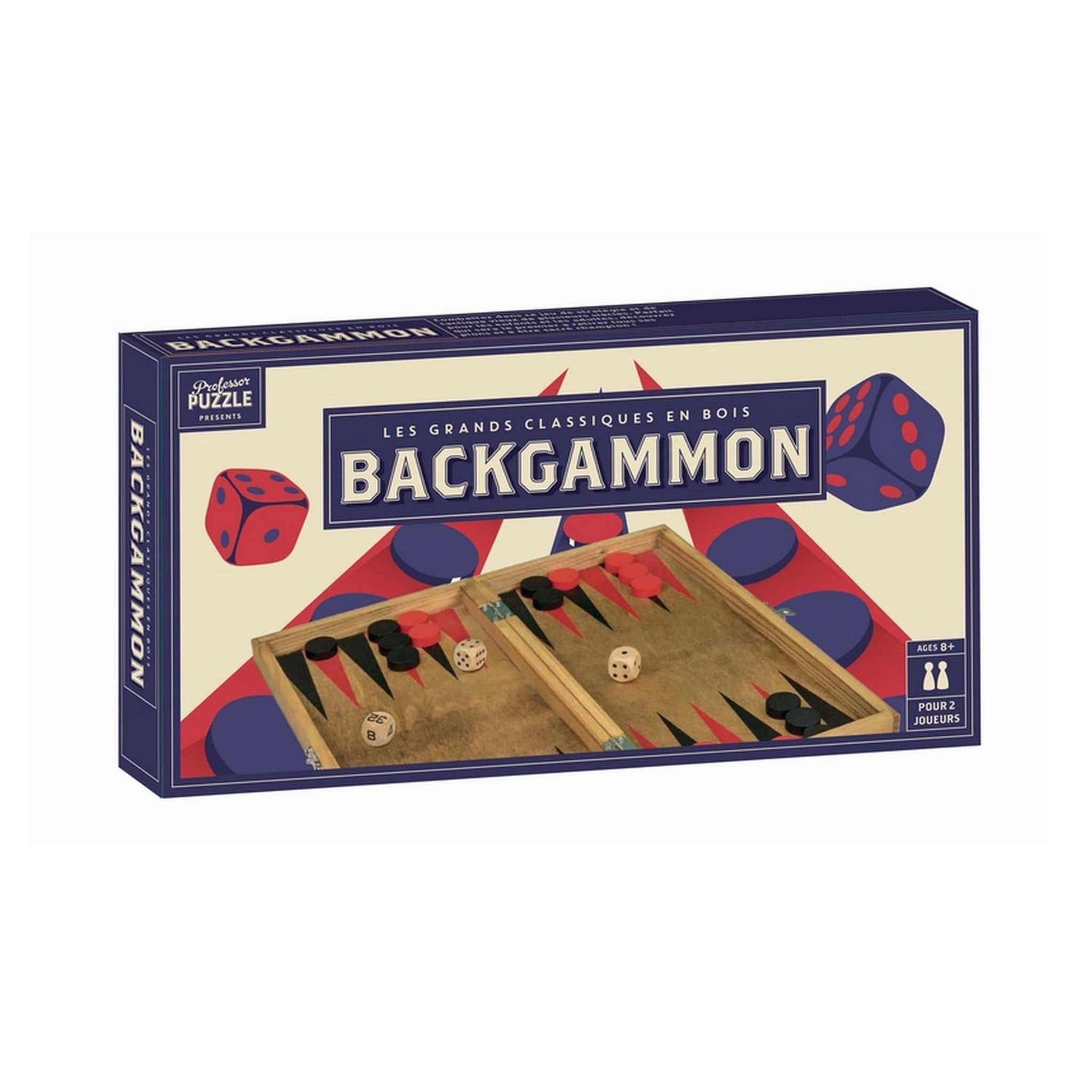 Voir la diapositive 2 : Professor Puzzle Backgammon - Les grands classiques en bois