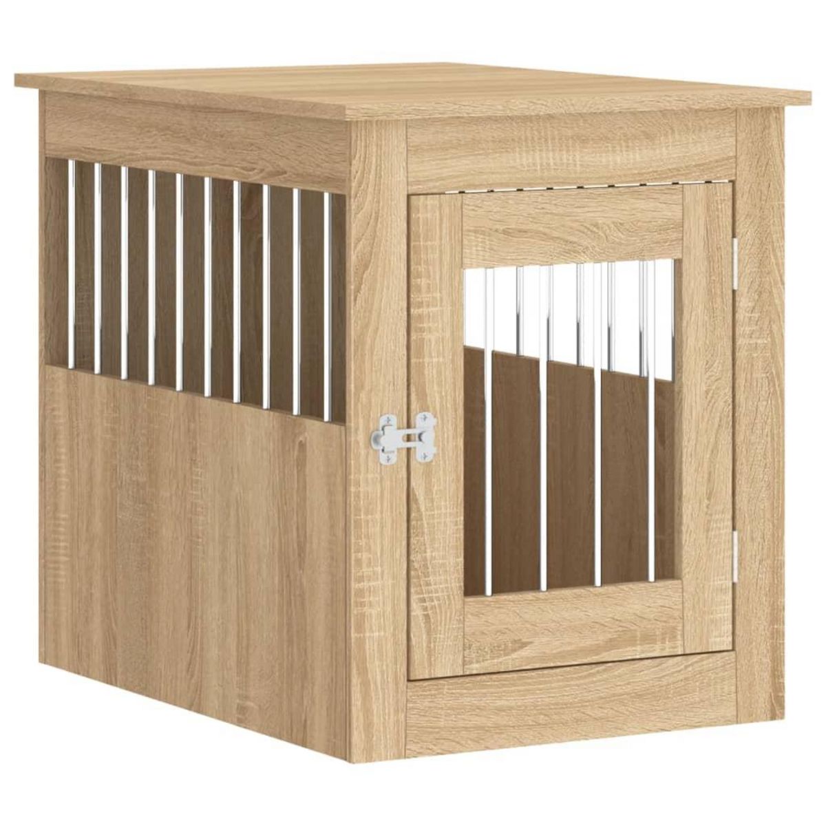VIDAXL Meuble de cage pour chiens chene sonoma 55x75x65 cm