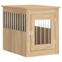 Voir la diapositive 2 : VIDAXL Meuble de cage pour chiens chene sonoma 55x75x65 cm