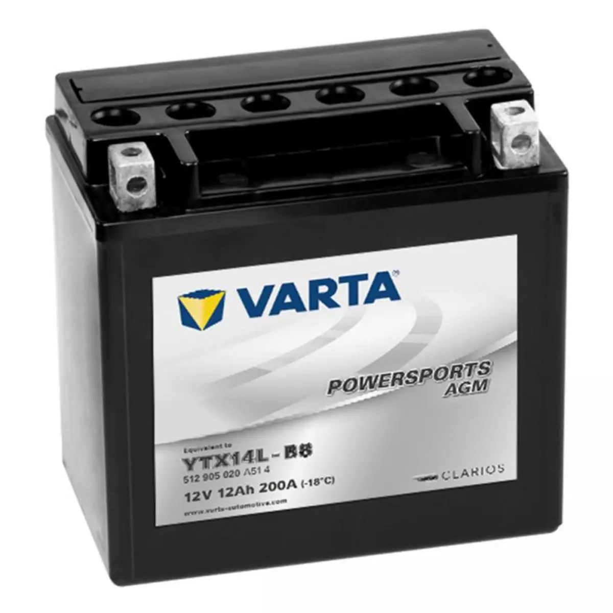 Varta Batterie Moto VARTA AGM YTX14L-BS 12V 12AH 200A 512905020