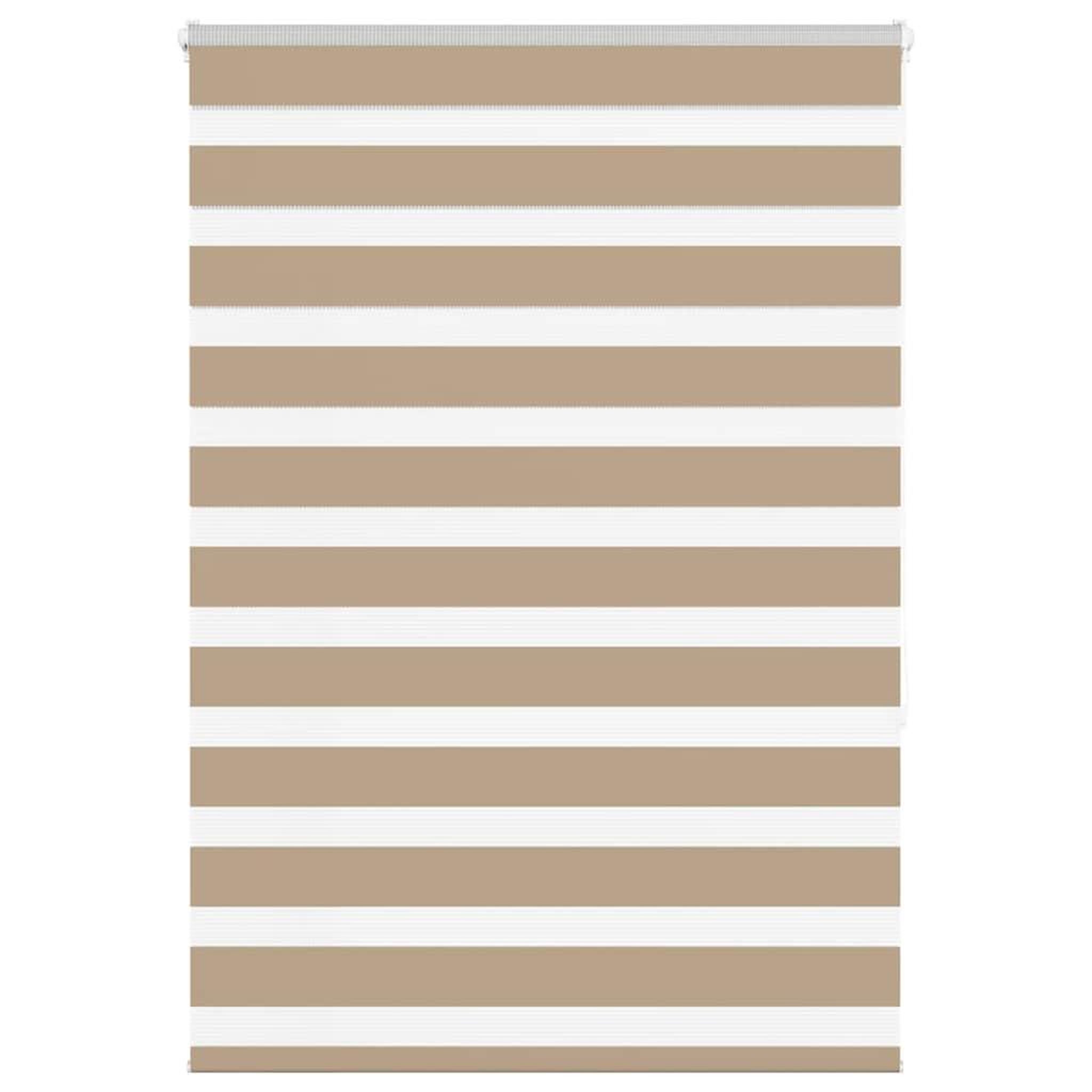 VIDAXL Store zebre marron sable largeur du tissu 95,9 cm polyester