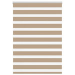 VIDAXL Store zebre marron sable largeur du tissu 95,9 cm polyester