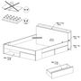 Voir la diapositive 8 : Lit double adulte 160x200 cm avec rangements BOOST